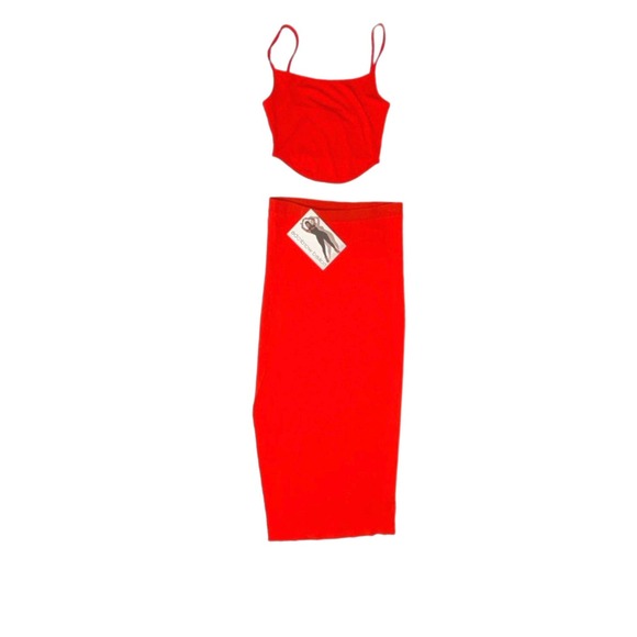 Naked Wardrobe Dresses & Skirts - Naked Wardrobe Knit It & Quit It Midi Skirt Set Top Small/Bottom Small/Medium